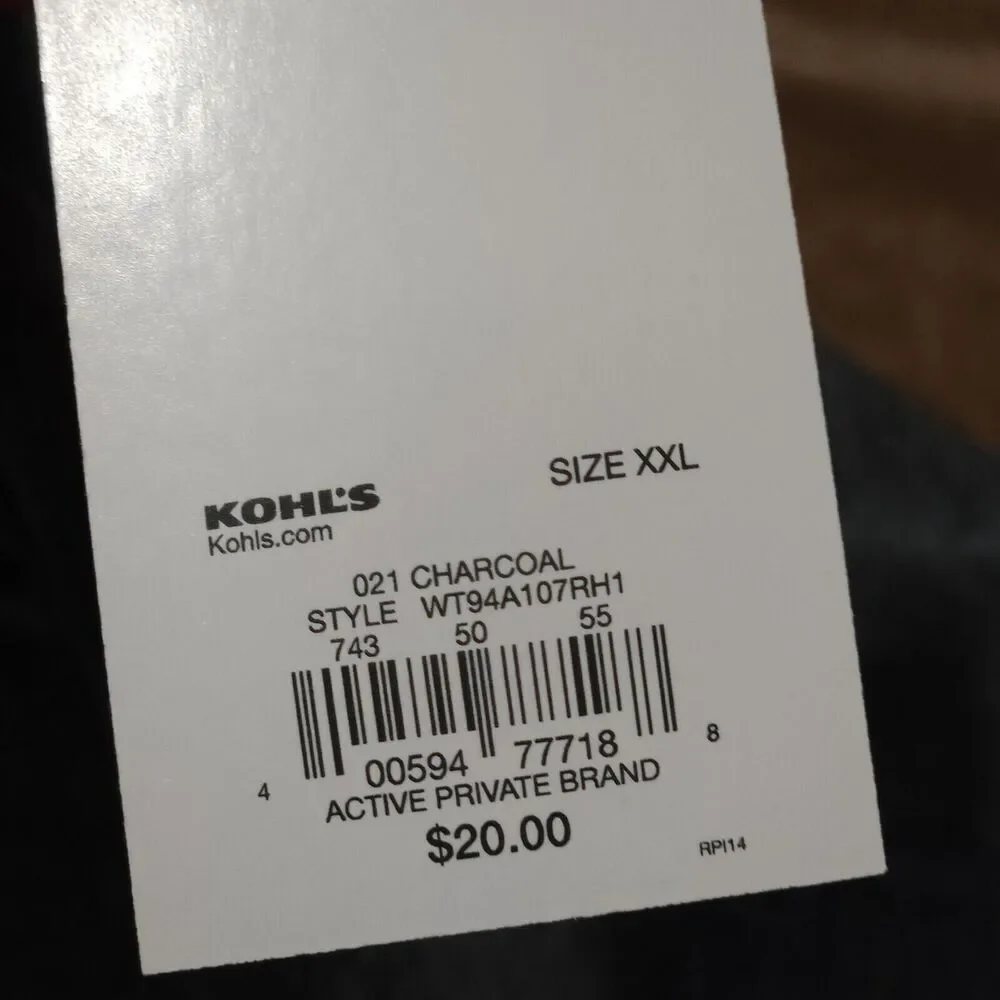 Tek Gear Activewear Top women Size XXL Color Charcoal Reflective Top Logo B2 - Picture 6 of 10